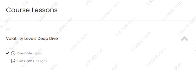 Volatility Levels Deep Dive with Jay by Dan Sheridan Free Download