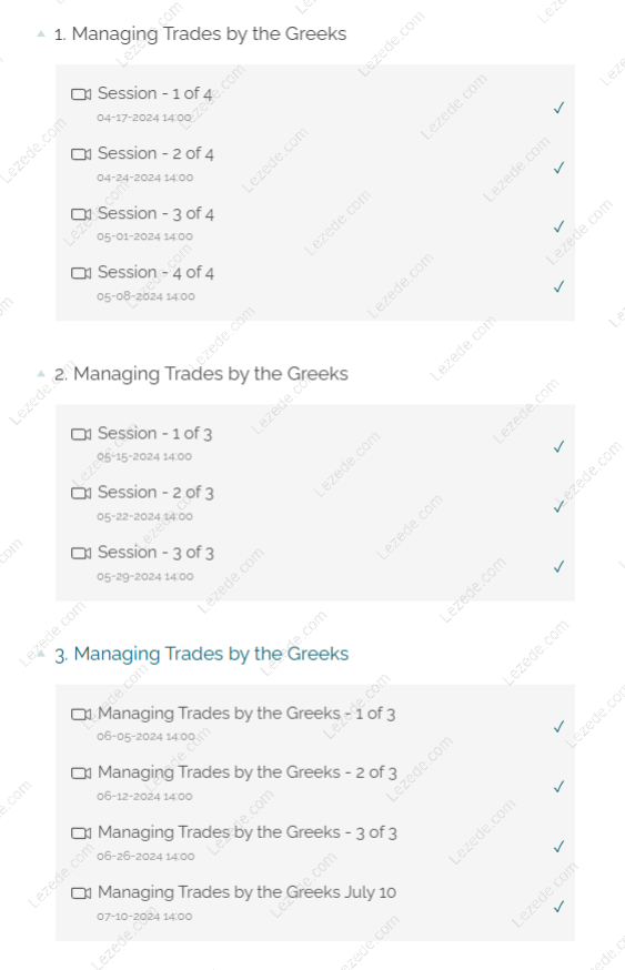 Live April-June 2024: Managing Trades By the Greeks by Dan Sheridan Free Download