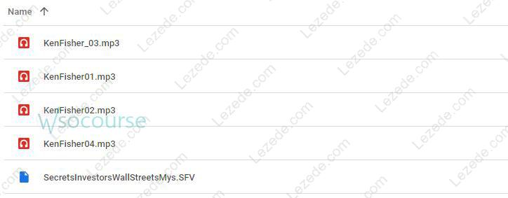 Secrets of Investors on WallStreet (Audio) by Ken Fisher Free Download