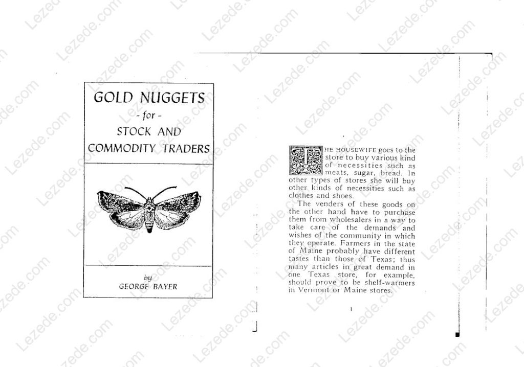 Gold Nuggets for Stock and Commodity Traders By George Bayer - Content Sample 1
