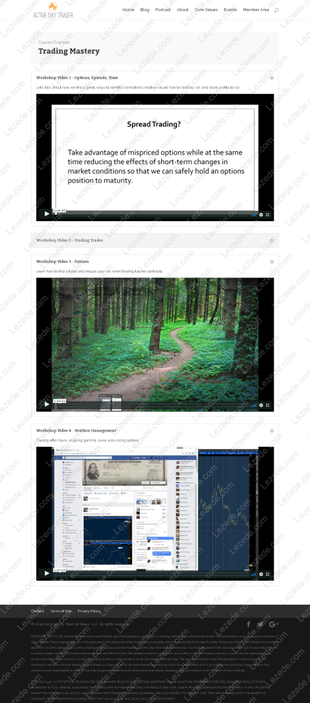Trading Mastery - 4 Class Bundle - Content Proof
