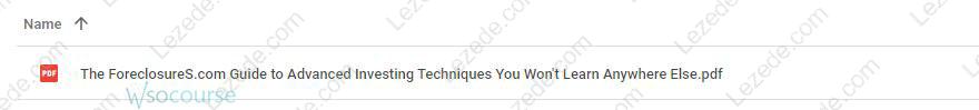 The Foreclosures.com Guide to Advanced Investing Techniques By Alexis McGee Free Download