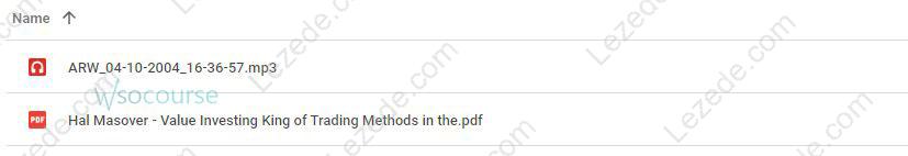 Value Investing King of Trading Methods in the Commodity Markets by Hal Masover