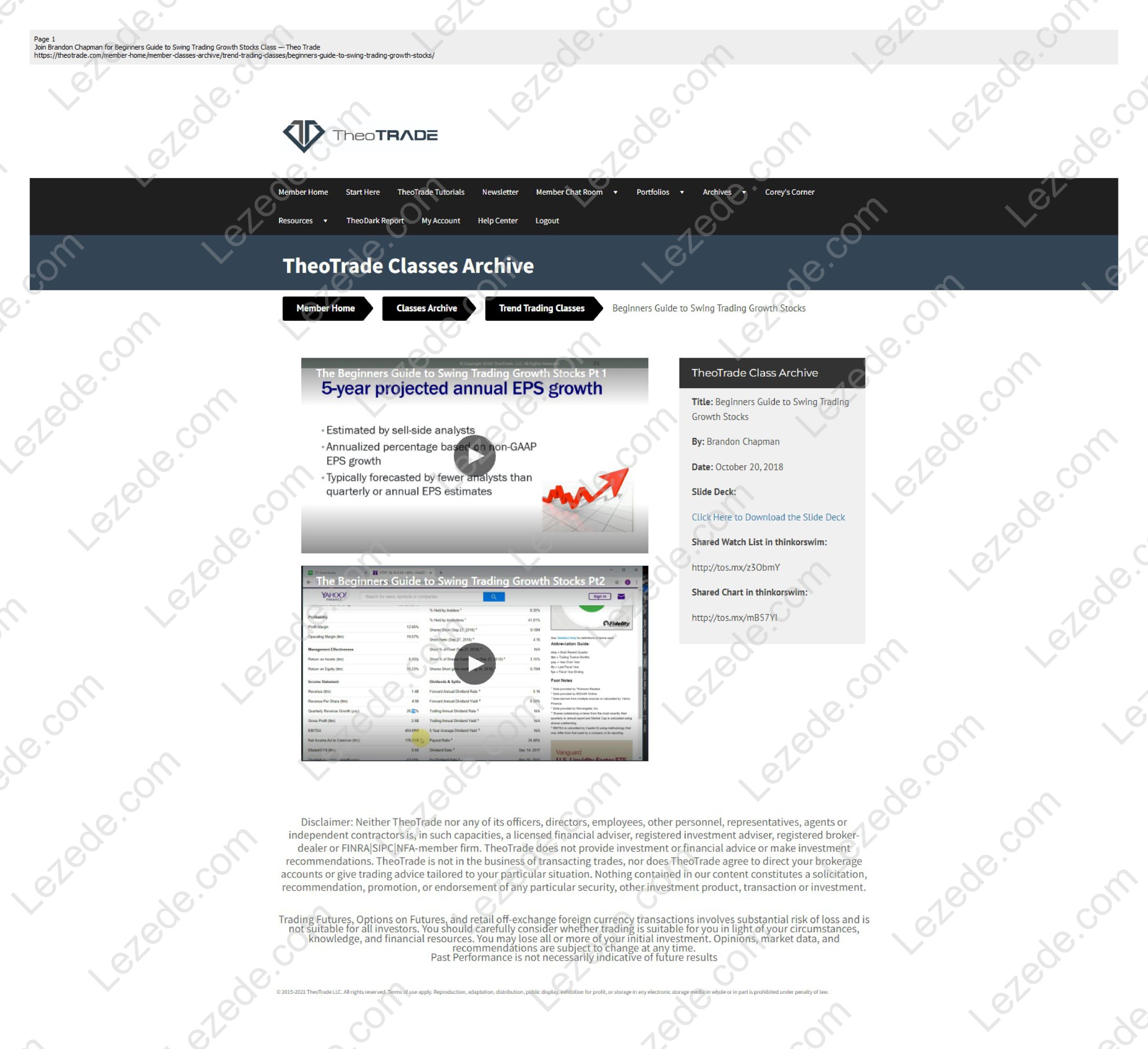 Proof Beginners Guide to Swing Trading Growth Stocks By Brandon Chapman